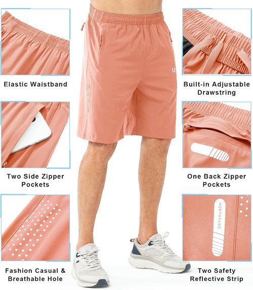 NORTHYARD Men's Athletic Running Shorts - Quick Dry Lightweight Gym Workout | 7"/9"/5" Sizes