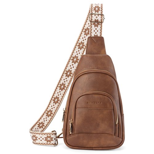 SENDEFN Crossbody Bags for Women Leather Sling Backpack Fanny Pack Chest Bag Casual Daypacks Travel Shopping
