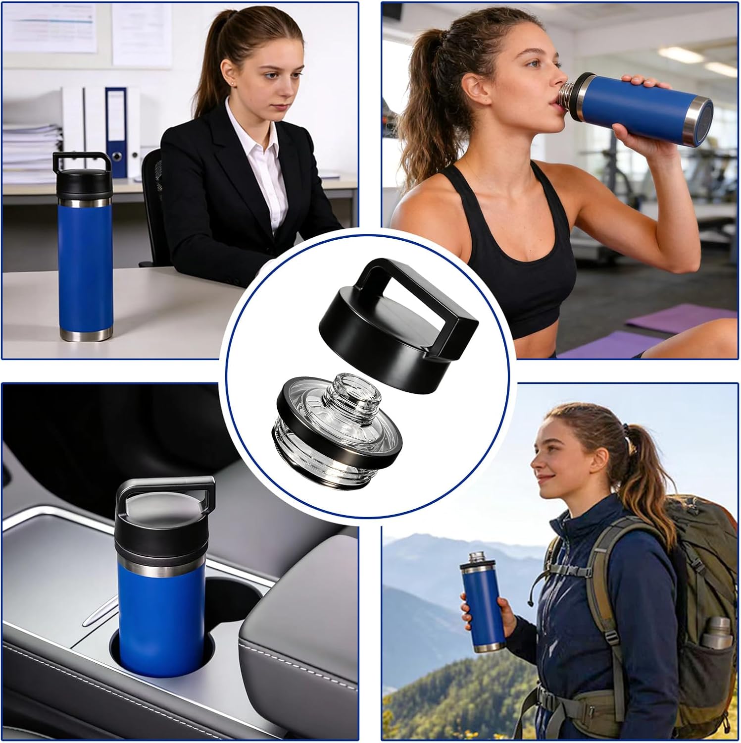 YETI Chug Replacement Lid Cap - Compatible with 18oz, 26oz, 36oz & 64oz Rambler Bottles