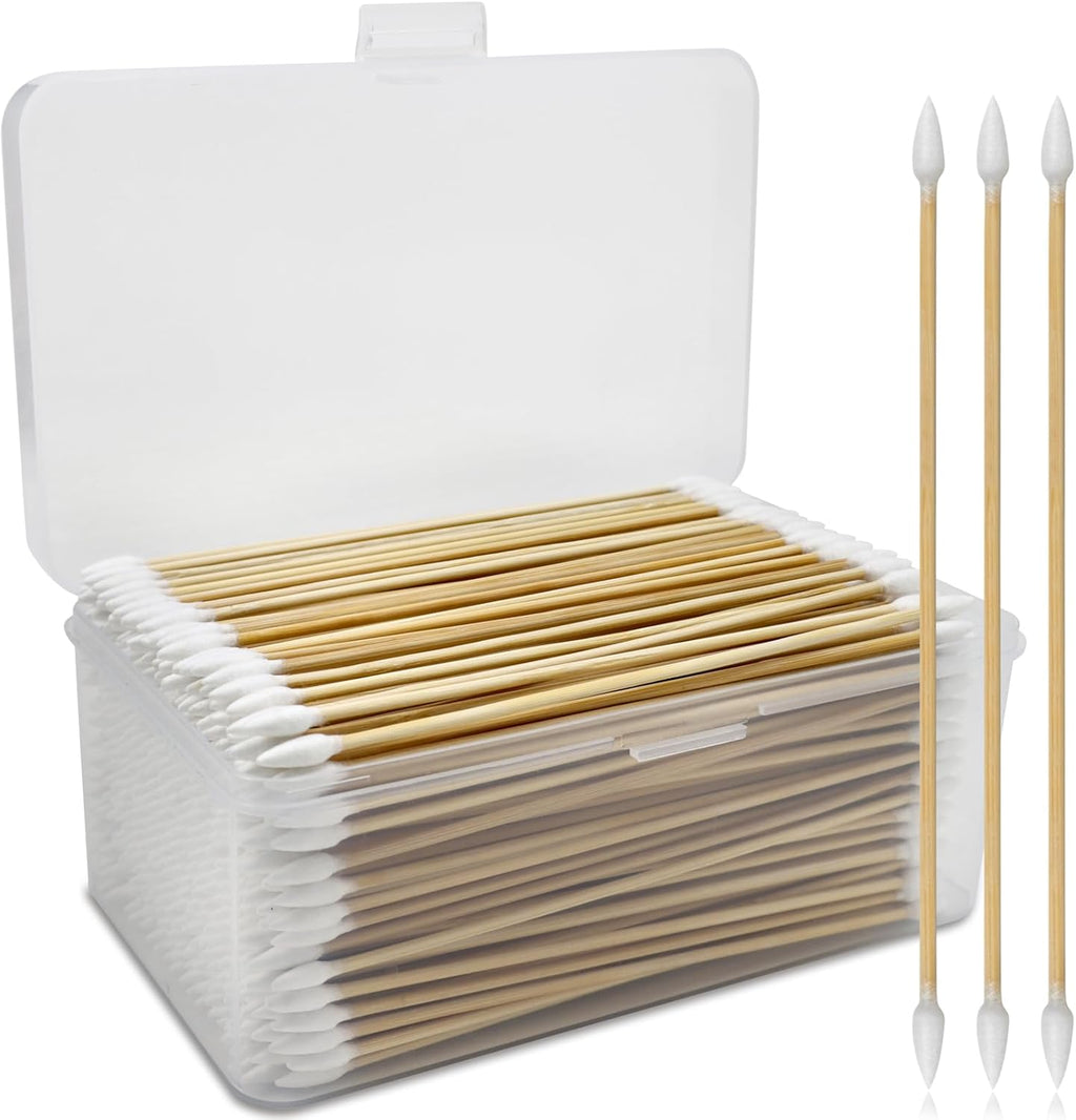 Skiennix 900/400PCS Double-Ended 6" Pointed Gun Cleaning Swabs - Lint-Free, Highly Absorbent Firearm Cleaning Supplies