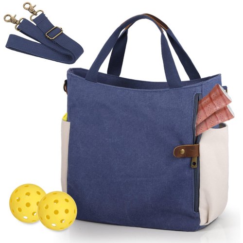 SMRITI Pickleball Bag with Adjustable Shoulder Strap- Stylish & Lightweight Pickleball Bag for Women, Large Capacity Perfect for Paddles, Balls & Accessories (Blue)