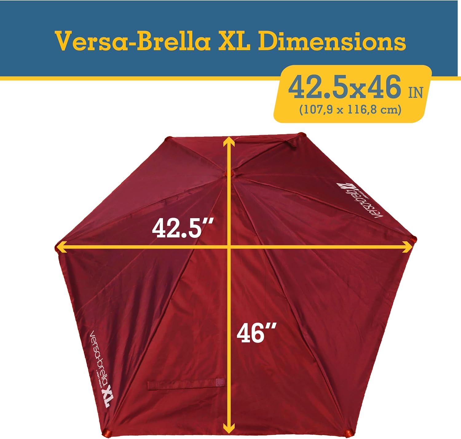 Sport-Brella Versa-Brella Adjustable SPF 50+ Umbrella with Universal Clamp - Perfect for Outdoor Use