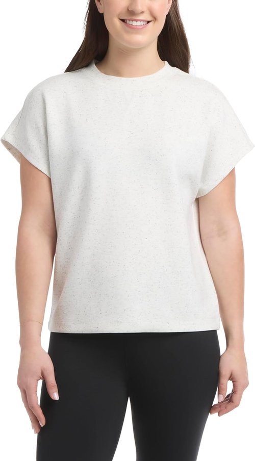 Danskin Luxe Crew Neck T-Shirt for Women - Soft, Comfortable Fit | Perfect for Everyday Wear