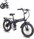 Skiennix Folding Electric Bike - 20" Fat Tire Ebike with 374.4Wh Battery & LCD Display | 20MPH Speed, 6 Gears