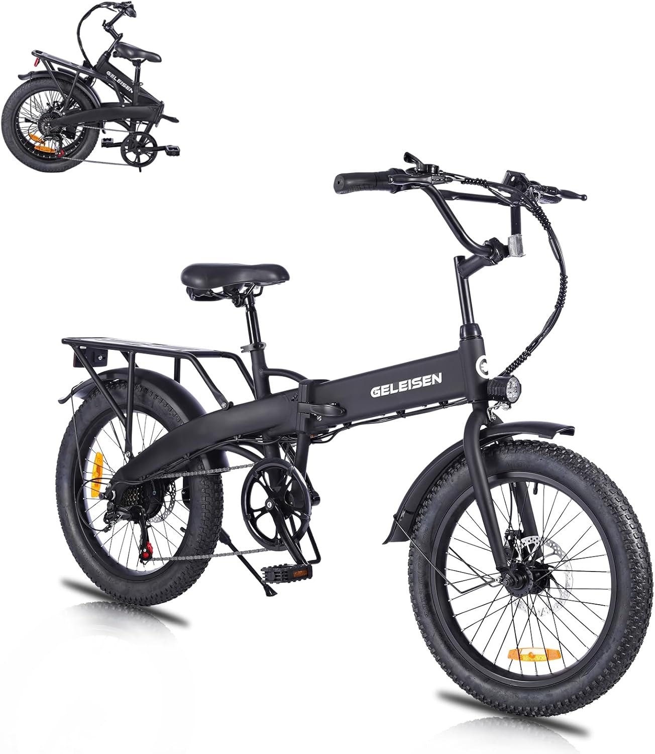 Skiennix Folding Electric Bike - 20" Fat Tire Ebike with 374.4Wh Battery & LCD Display | 20MPH Speed, 6 Gears