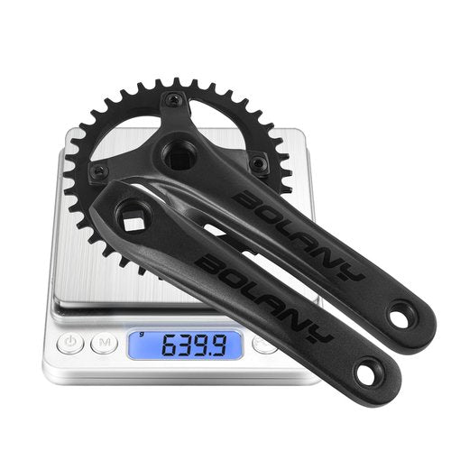BOLANY Mountain Bike Crankset MTB 1x Square Taper Crankset 104 BCD 170mm Crank 32/34/36T Compatible with Single Speed Bicycle