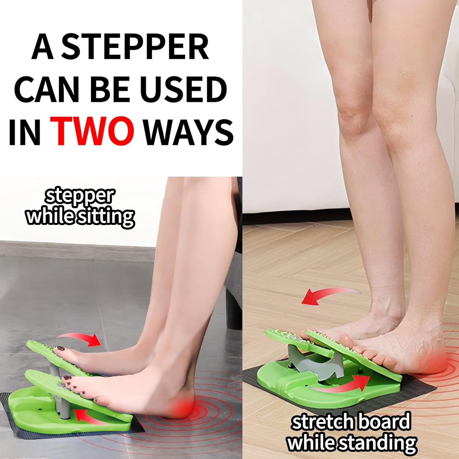Skiennix Foldable Leg Exerciser - Portable Under Desk Foot Pedal for Seniors | Relieves Varicose Veins
