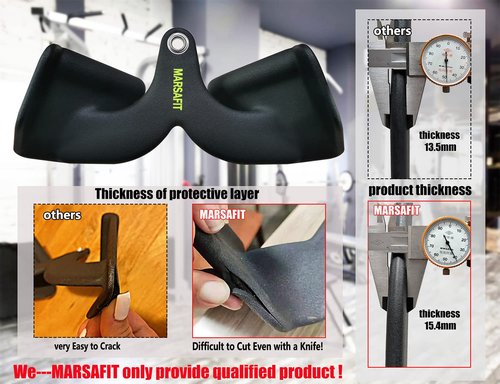 Home Gym Fitness Rowing T-bar V-bar Pulley Cable Machine Attachments, Bicep Curl Tricep Lat pulldown Bar Back Strength Training Handle Grips Lat Pull Down Bar Press Down Exercises (Length 9")