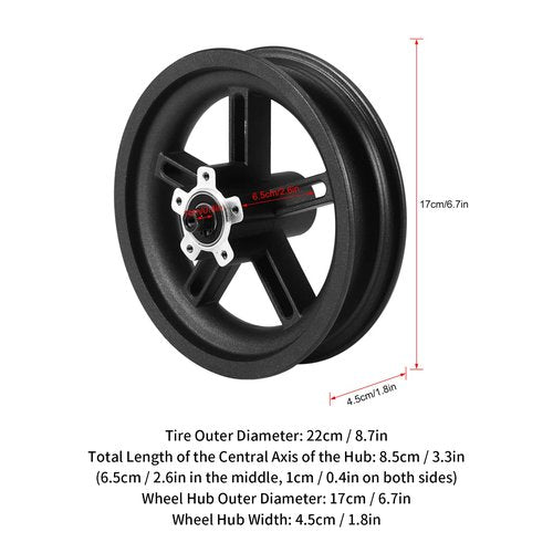 8.5 Inch Rear Tire Set, 8 1/2 X 2 Heavy Duty Rubber Pneumatic for M365 Electric Scooter