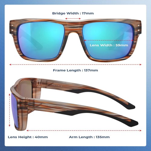 CARFIA Polarized Sport Cycling Sunglasses - Ideal for Men | Driving, Fishing, Hiking, Boating