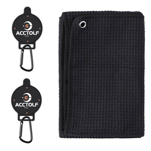 ACCTOLF Magnetic Golf Towel, Magnetic Towel for Golf Bag, Microfiber Fabric Towels Industrial Strength Magnet for Strong Hold to Golf Carts, Clubs or Golf Hub, Golf Equipment for Golf Lovers