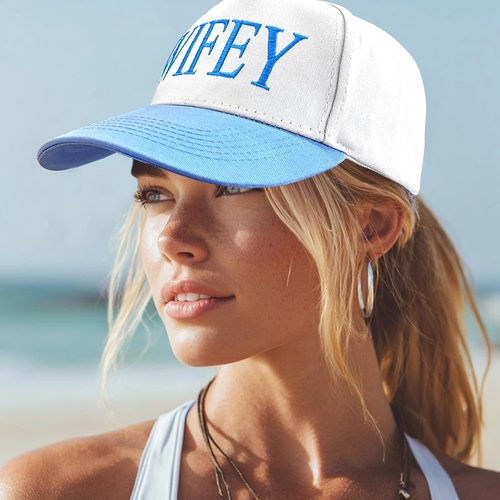 Wifey Gifts Hat for Bridal Shower Gifts, Adjustable Embroidered Wife Hat for Wedding Engagement Bachelorette Party Honeymoon Anniversary for Women