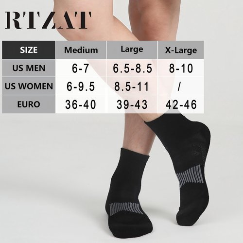 RTZAT 3 Pairs Merino Wool Socks for Men Business Casual Wool Ankle Thin Hiking Running Athletic Compression Thermal Support Warm Breathable Cushioned No-Show Low Cut Sock - black Large