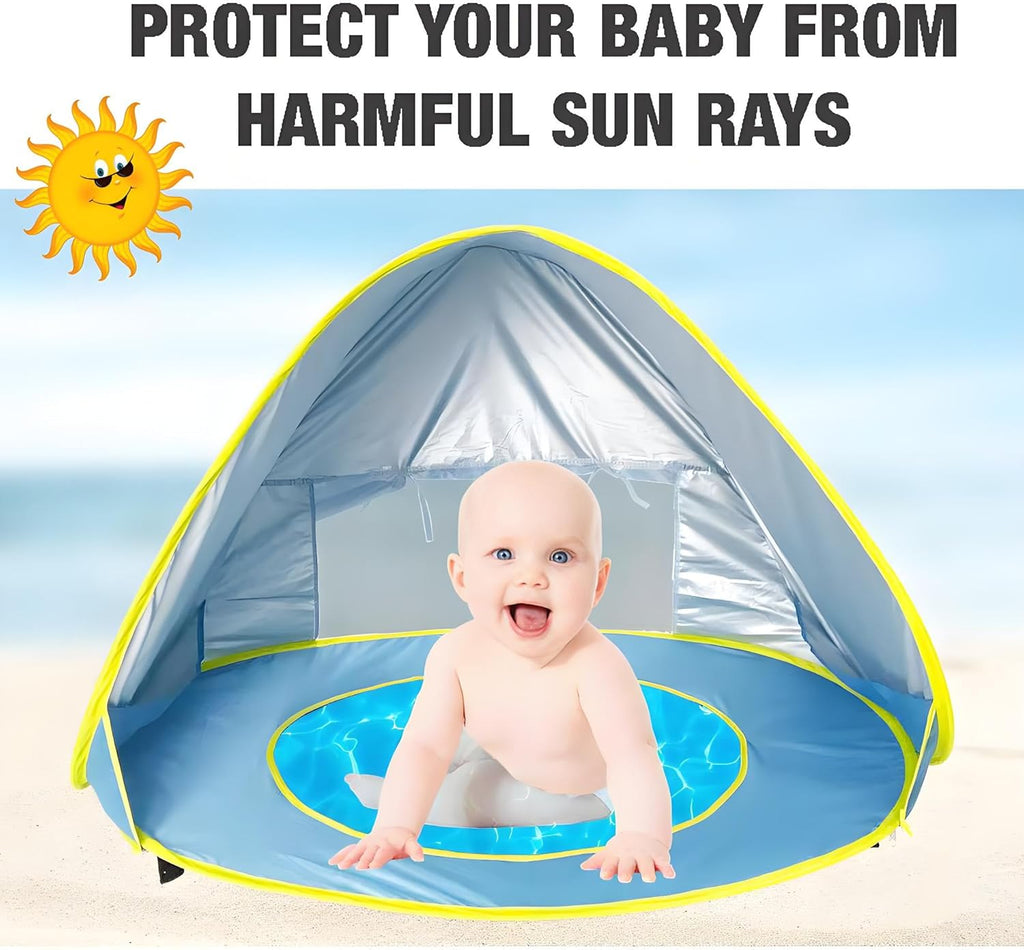 PandaEar Baby Beach Tent - Portable UV Protection Sun Shelter with Pool for Infants & Toddlers