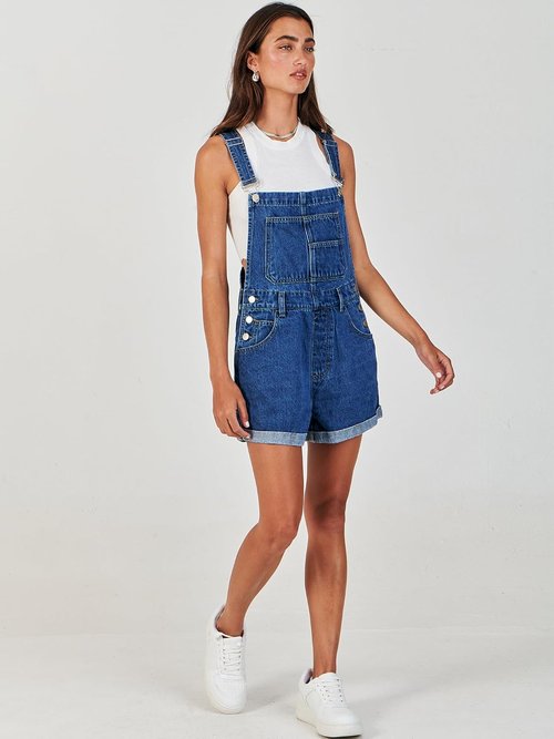 ANRABESS Denim Shorts Overalls - Casual Loose Fit Adjustable Romper for Women | Summer 2026 Style