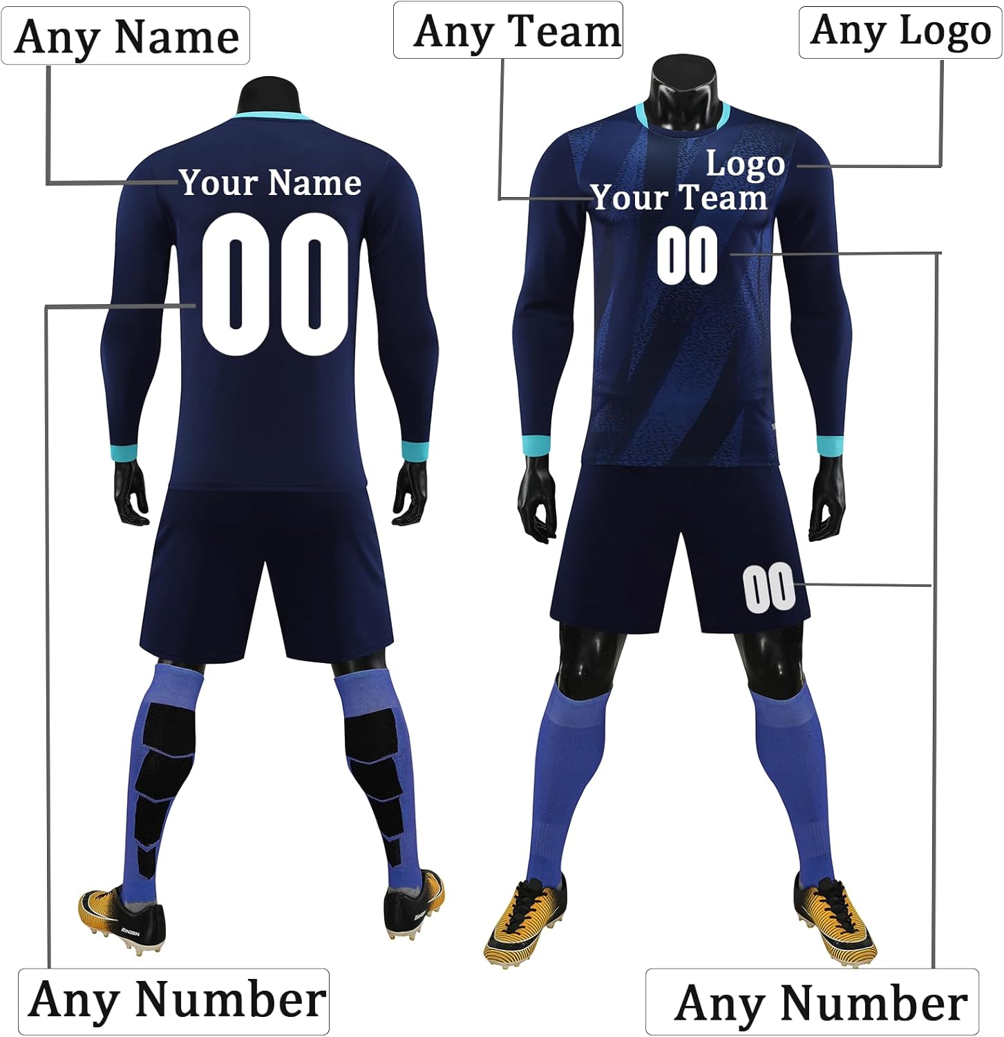 Skiennix Custom Goalie Jersey - Personalized Goalkeeper Jersey for Kids & Adults | Youth & Adult Sizes