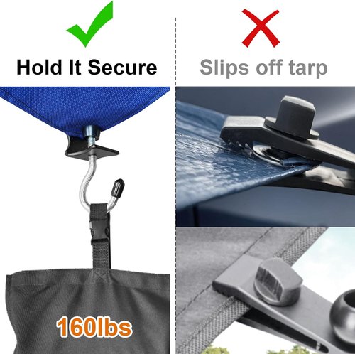 Boat Cover Sand Bags by [Brand Name] - 900D Marine Grade Weighted Bags for Mooring & RV Covers