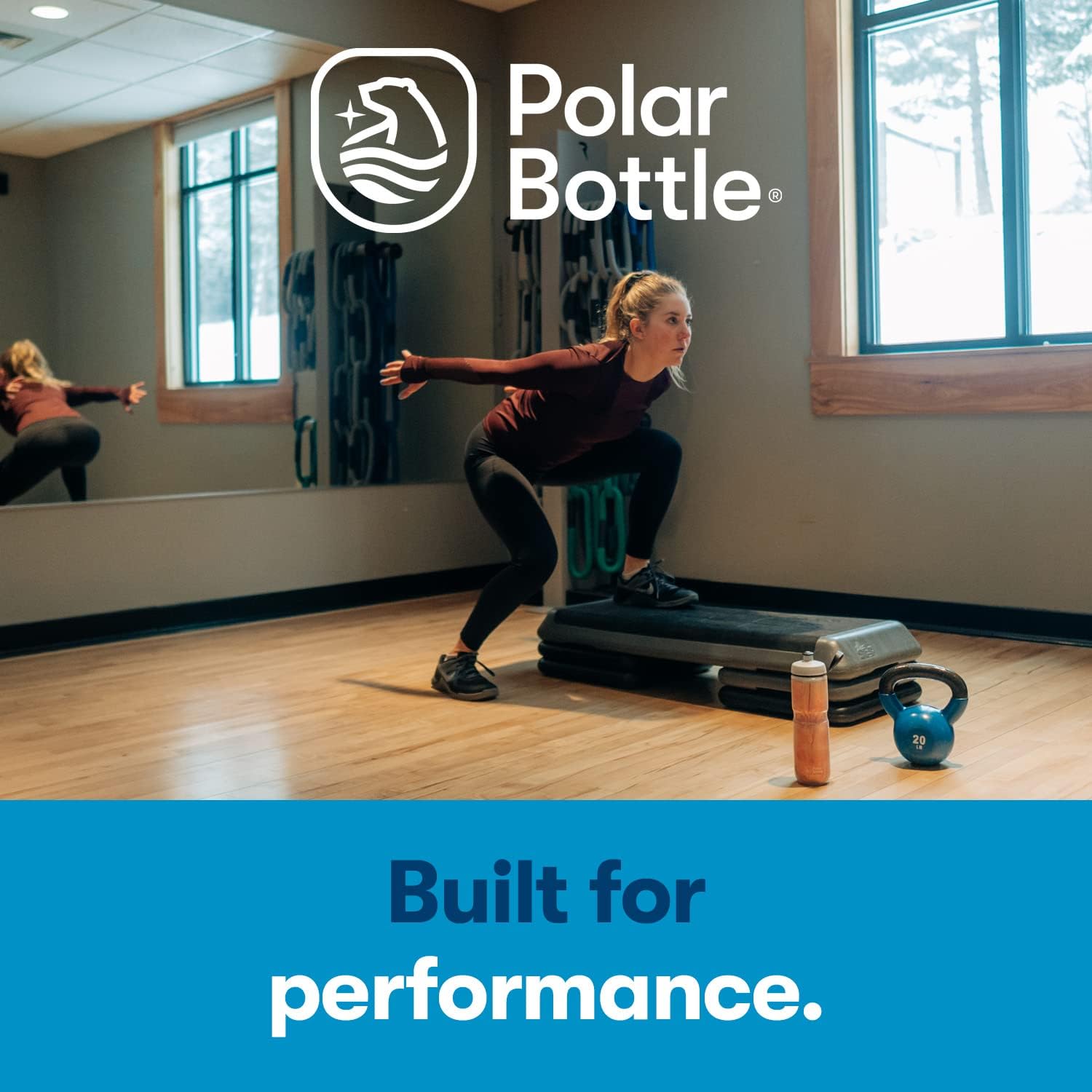 Polar Bottle Sport Insulated Water Bottle - Keeps Water Cooler 2X Longer - BPA Free, Leak Proof Squeeze Bottle for Sports & Biking