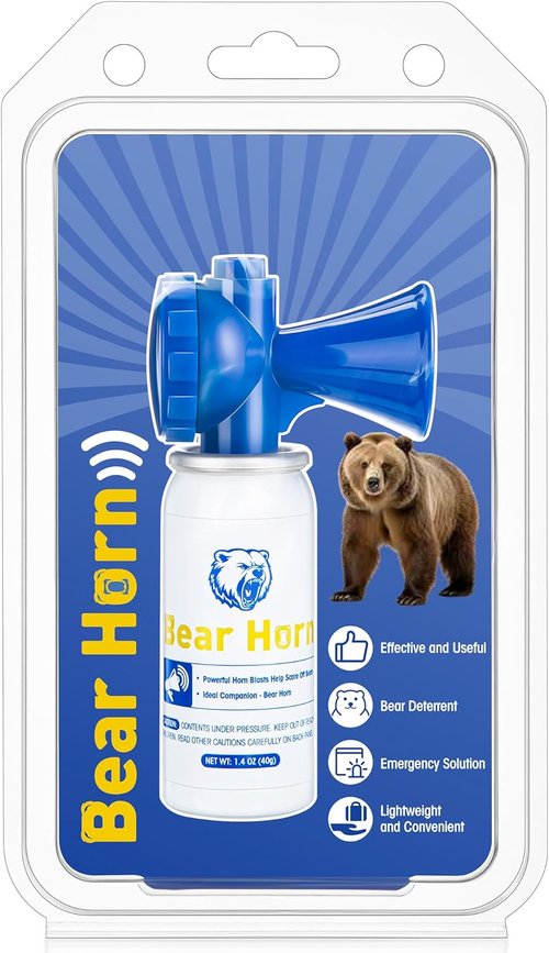 Bear Horn 1.4oz Self Defense Air Horn - 120dB Sound, Effective Up to 1/2 Mile | Perfect for Hiking