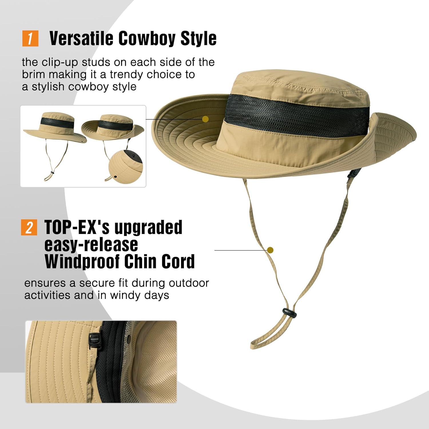 Skiennix Waterproof Golf Bucket Hat - UPF50+ Sun Protection | Oversized XL XXL for Big Heads