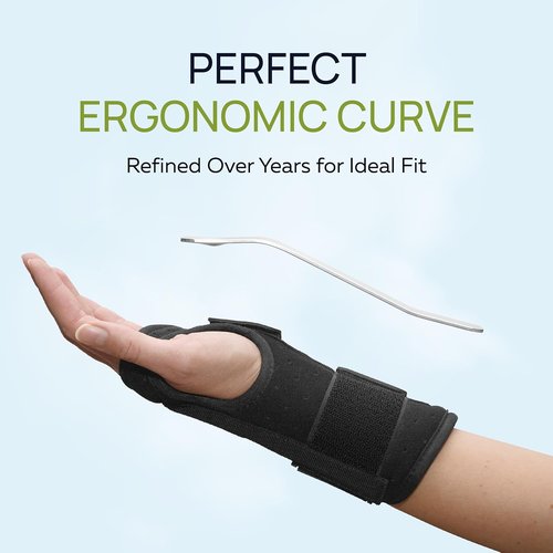 Carpal Tunnel Wrist Brace by [Brand Name] - Dual Strap Support with Metal Splint for Pain Relief - Right (L/XL)