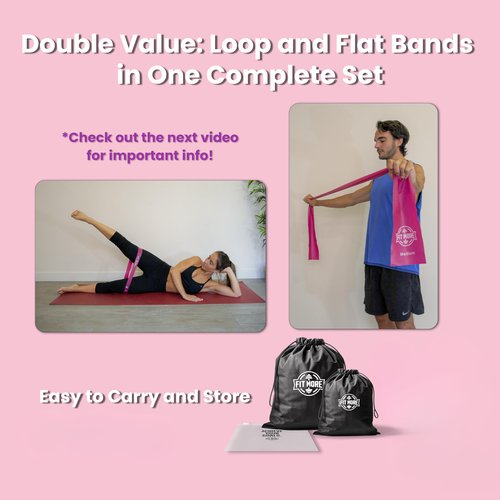 Resistance Bands for Women with Free Guided Workout Videos – Pilates Equipment & Exercise Set, Latex‑Free TPE, 5 Loop & 3 Flat Bands for Home, Gym, Toning & Recovery