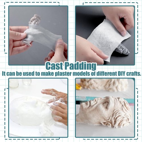 Nuanchu Cast Padding - Soft Individual Pack for Plaster Cloth & Bandage Art | 2 Inch x 8.8 Ft