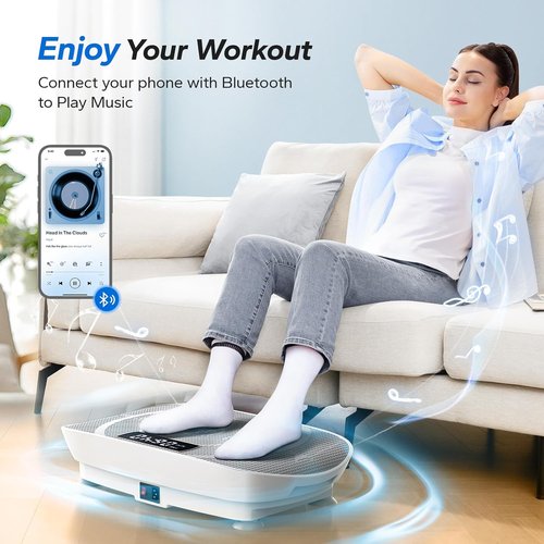 MERACH Vibration Plate - Whole Body Workout Machine with Bluetooth & Silicone Pedal | Home Fitness Equipment