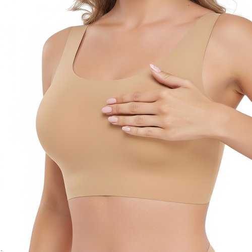 Women's Seamless Pull Over Bras with Removable Pads, Wide Smoothing Back, Bonded Hem for No Movement & All-Day Comfort(US, Alpha, Large, Regular, Regular, Sienna)