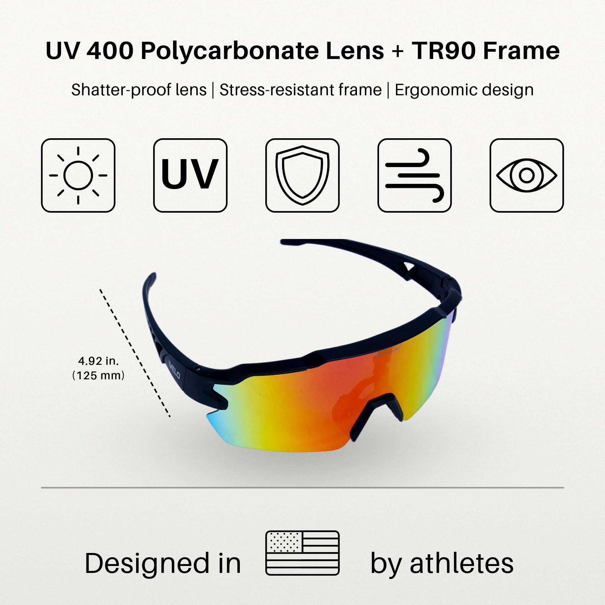 VELO Shades – Playmaker – Baseball/Softball Sunglasses – By Jax of The Bullpen Training (Black Fire)