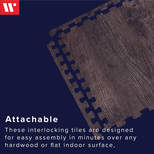 Forest Floor Farmhouse 3/8 Inch Thick Printed Foam Tiles, Premium Wood Grain Interlocking Foam Floor Mats, Anti-Fatigue Flooring – Stylish Flooring Solution