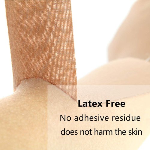 AUPCON Kinesiology Tape Elastic Therapeutic Athletic Tape Hypoallergenic Breathable Cotton Sports Muscle Tape Therapy Recovery Support for Knee Shoulder Ankle Elbow Shin (Precut-Beige)