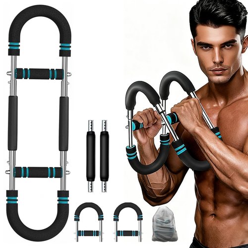 GZHLWRCV Twister Arm Trainer, 40-90lbs Adjustable Chest Workout Equipment, Compact Forearm Strengthener for Men & Women, Together Detachable Design for Fitness Anywhere (with Storage Bag)