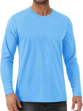 EKLENTSON Men's Long Sleeve Rash Guard - UPF 80+ Sun Protection, Quick Dry, Lightweight Swim Shirt