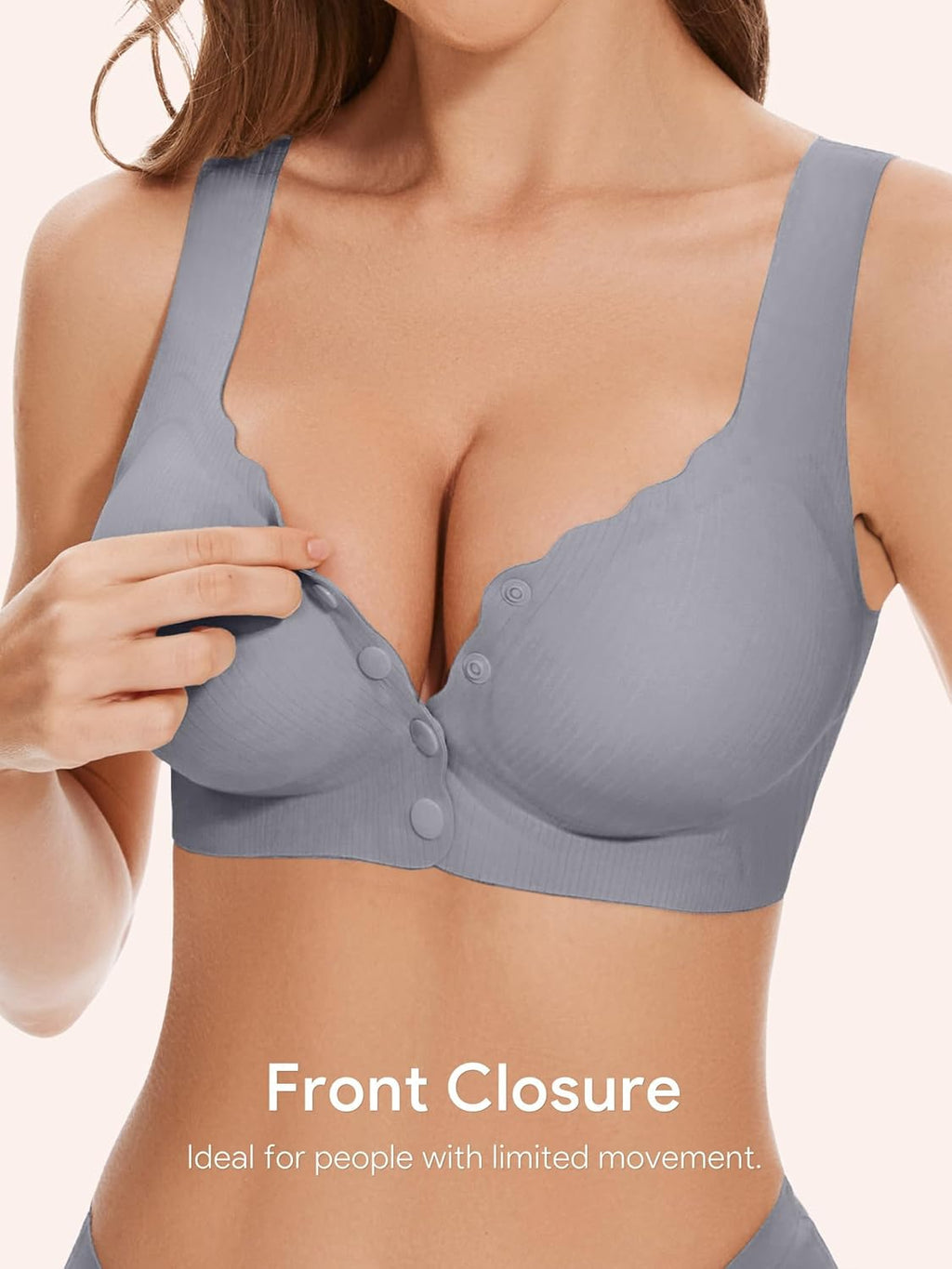 Skiennix Seamless Bras for Women - Front Closure Comfort Support Bralettes for Mastectomy Recovery | 1 or 3 Pcs