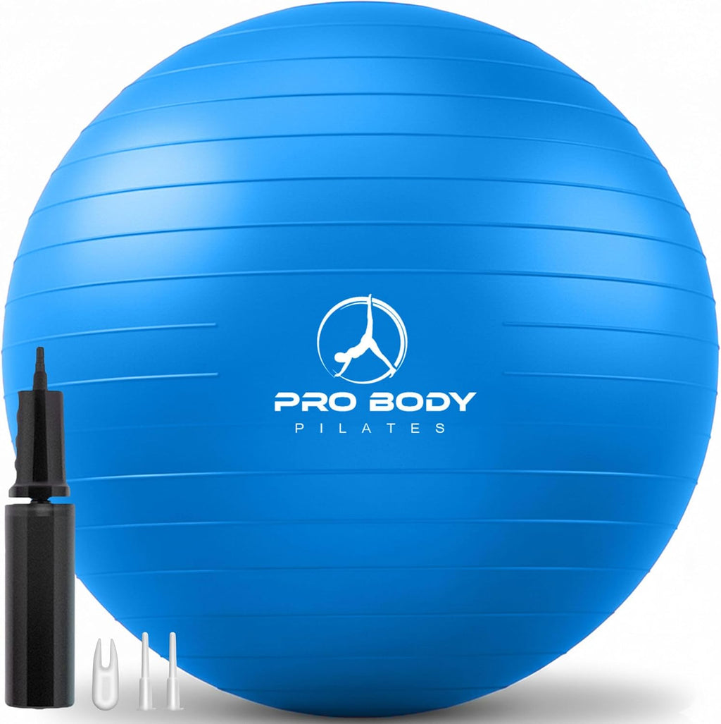 ProBody Pilates Exercise Ball - Gym-Grade Balance Ball for Fitness, Yoga & Therapy | Multiple Sizes Available