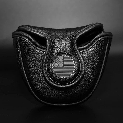 USA Mallet Putter Cover Headcover Magnetic Golf Head Covers Headcovers Club Protective Equipment for Scotty Cameron Odyssey Two Ball Taylormade Durable Thick Pu Leather