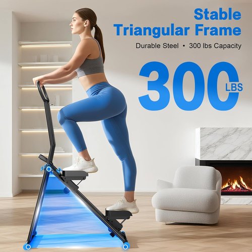 HXD-ERGO Stair Stepper - Adjustable Resistance Vertical Climber for Full Body Workout | Compact & Foldable