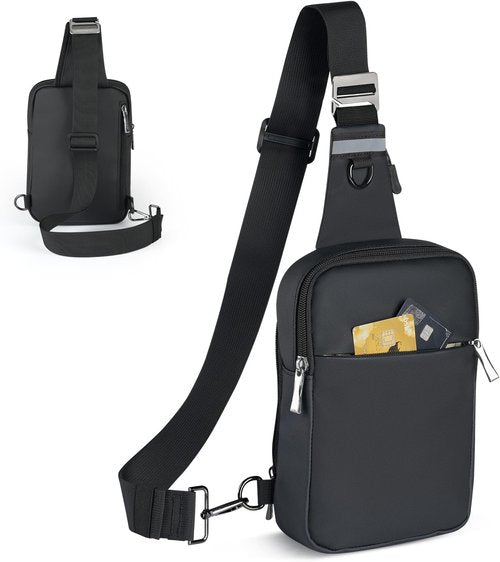BROADREAM Mini Sling Bag - Waterproof RFID Crossbody Backpack for Men & Women | Ideal for Hiking & Travel