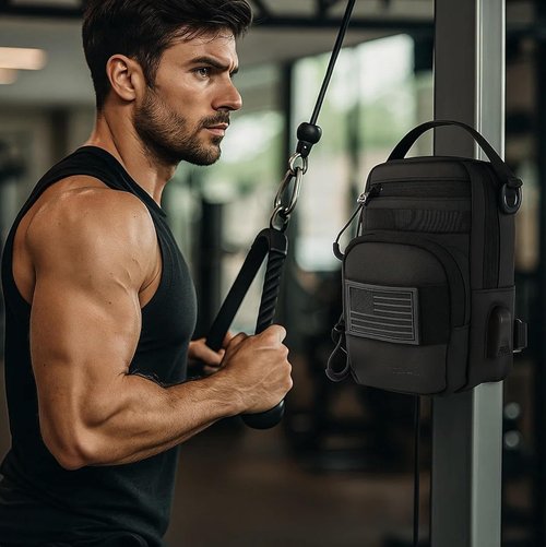 LEPHYON Magnetic Gym Bag - Versatile Crossbody Sling with USB Charging Port | Ideal for Travel & Workouts
