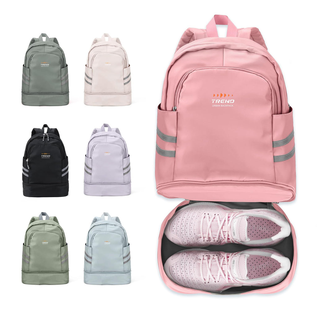 coofay Gym Backpack For Women Waterproof Sports Backpack With Shoe Compartment Lightweight Travel Backpacks Small Gym Bag Dance Volleyball Backpacks