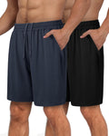 Skiennix Men's Athletic Shorts - Quick-Dry Workout & Basketball Shorts with Pockets | Black, 6-Pack