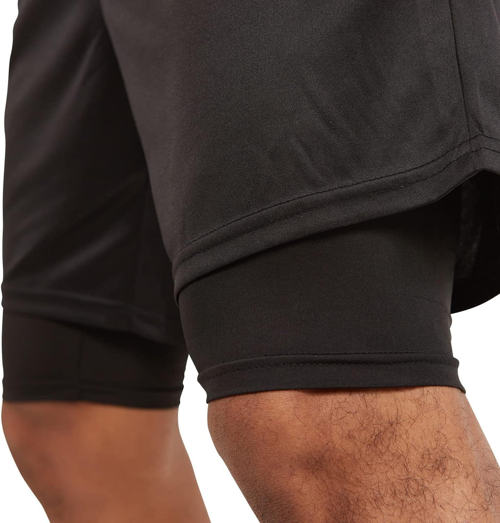 Skiennix Men's 2-in-1 Athletic Running Shorts - Ultra Performance 7-Inch Inseam Gym Wear