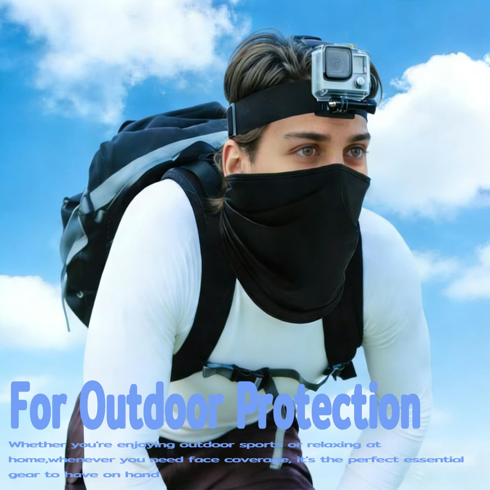 Ezovino Neck Gaiter Face Mask,Sun Cooling Scarf,Balaclava Bandana Cover for Men Women