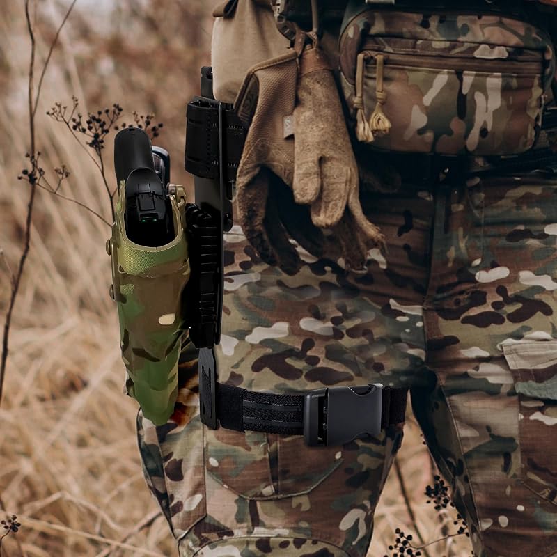 Leg Strap & Modular Drop Swivel for Thigh Holster - Quick-Release Belt Attachment
