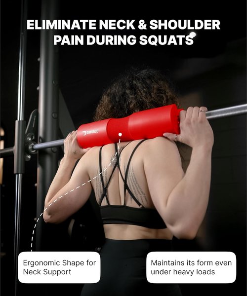 DMoose Fitness Barbell Pad - Non-Slip Thick Foam Cushion for Hip Thrusts & Squats | Fits All Olympic Bars