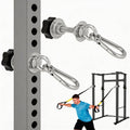 Vatemechie Heavy-Duty Power Rack Attachments, Quick-Install Home Gym Accessories for 2x2, 2x3 & 3x3 Power Racks, Fits 1/2", 5/8" & 1" Holes (Silver 2-Pack)