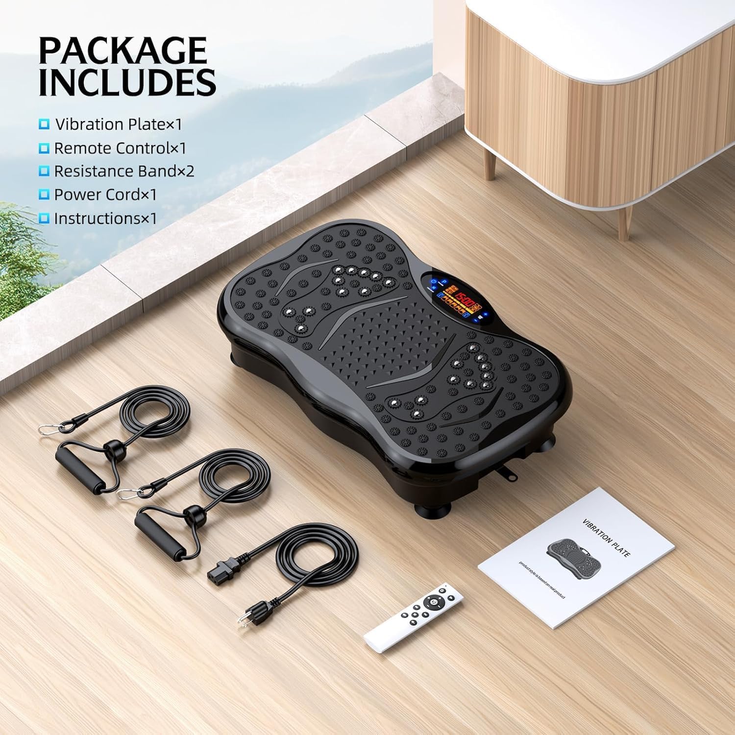 Skiennix Vibration Plate Exercise Machine - Lymphatic Drainage & Muscle Recovery | Bluetooth, Remote, 330lbs Capacity
