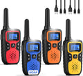 Wishouse Walkie Talkies - Long Range 2-Way Radios | Rechargeable 4-Pack with SOS Siren & NOAA Alert