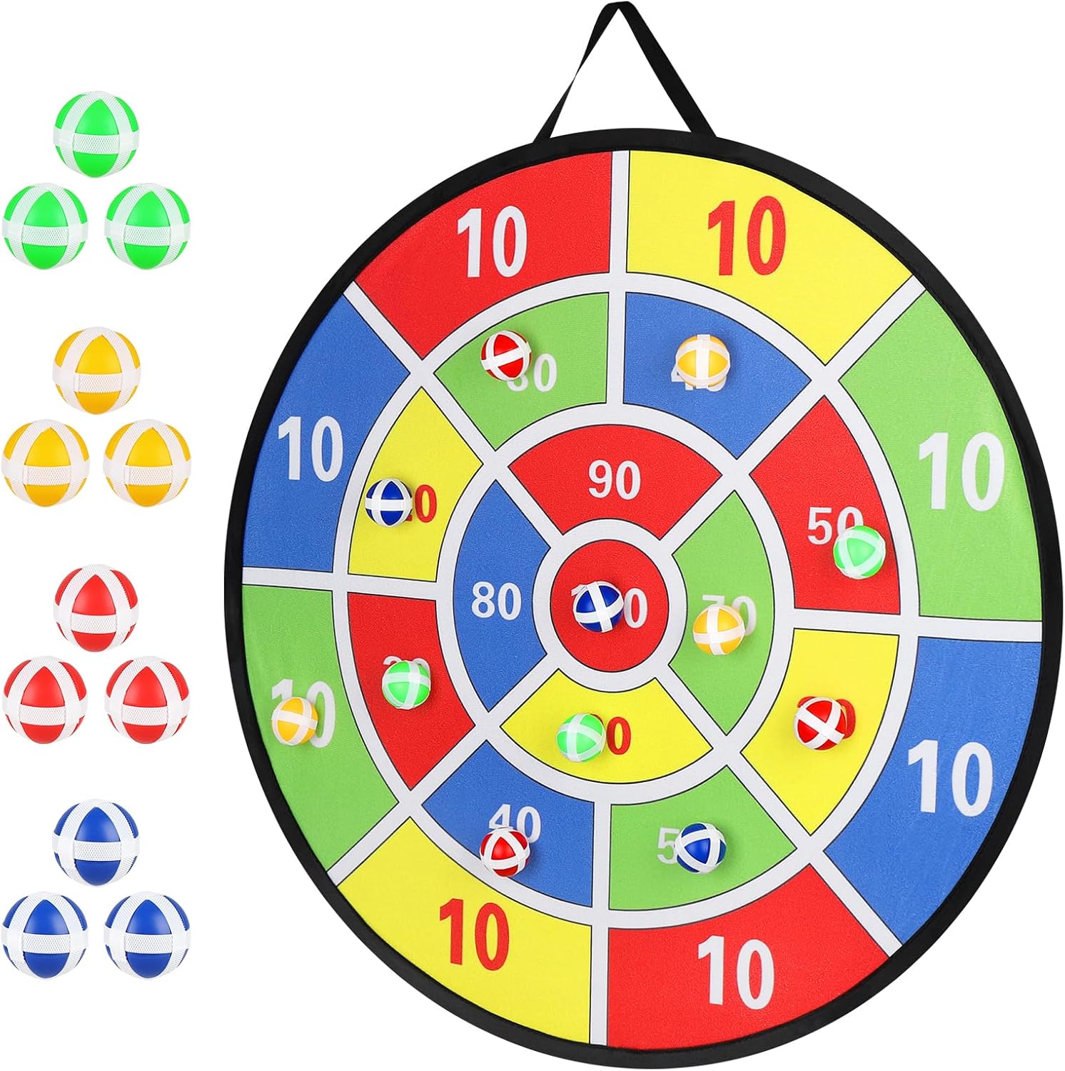Accmor 29" Large Dart Board - Fun Outdoor Game for Kids with Sticky Balls | Perfect Birthday Gift for Ages 3-12